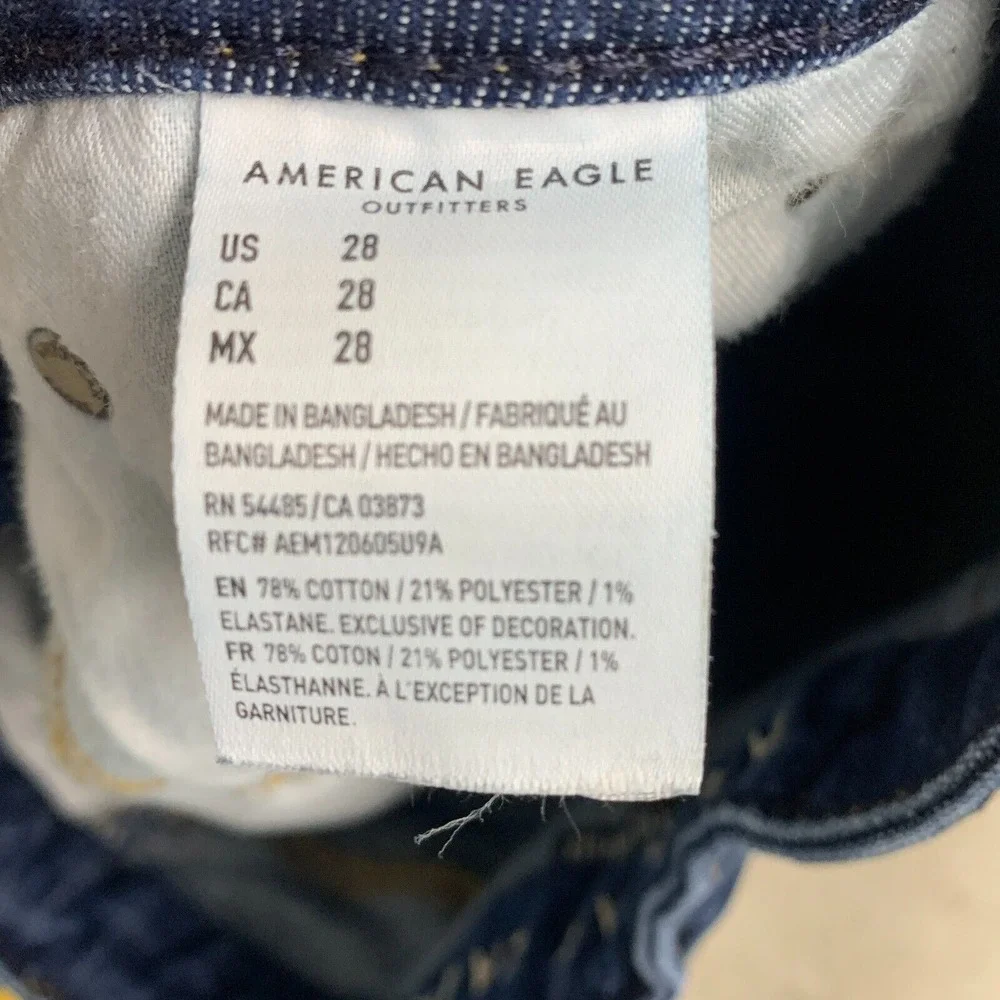 American Eagle Cut Off Jean Shorts Mens 28 Denim Athletic Fit Jorts Distressed